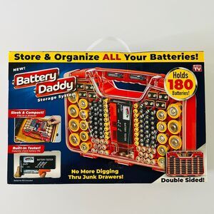BATTERY DADDY™ 180 Battery Organizer and Storage Case with Tester